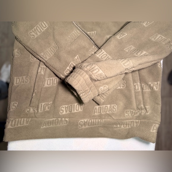 Adidas Men's Zip-Up Beige Sweater - Picture 2 of 5